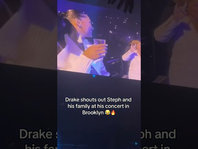 Drake shouts out Steph Curry at his concert in Brooklyn 👏 #shorts