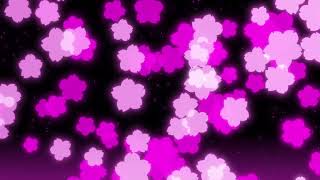 【With BGM】🌸Motion graphics background with soaring Pink neon cherry blossoms🌸