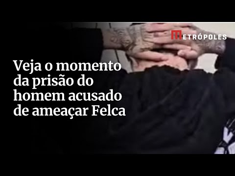Veja o momento da prisão do homem acusado de ameaçar Felca