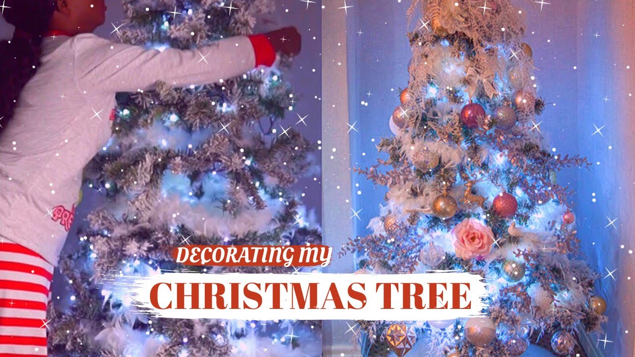 Decorating My Christmas Tree 2019 White Silver Gold Blush Pink