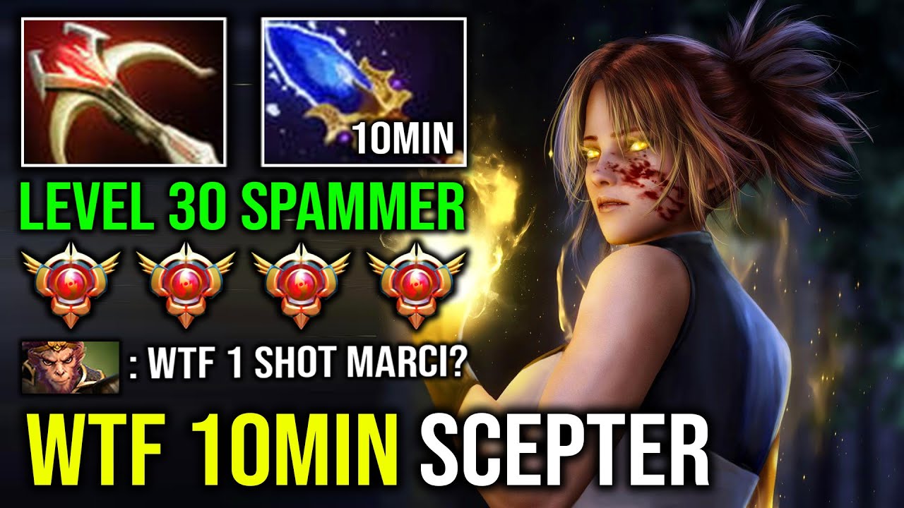 WTF 10Min Scepter & Godlike Grand Master, спамер 30-го уровня, 1 Shot Unleash, соло-мид, Марси, D...