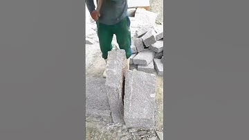 Stone Splitting Process Using Heavy Sledgehammer Tool