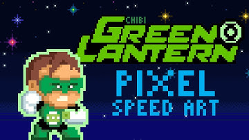 Chibi Green Lantern Pixel Speed Art by PXLFLX