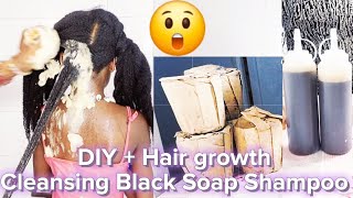 DIY+Hair growth cleansing BLACK Soap Shampoo +Extremely new hair growth.