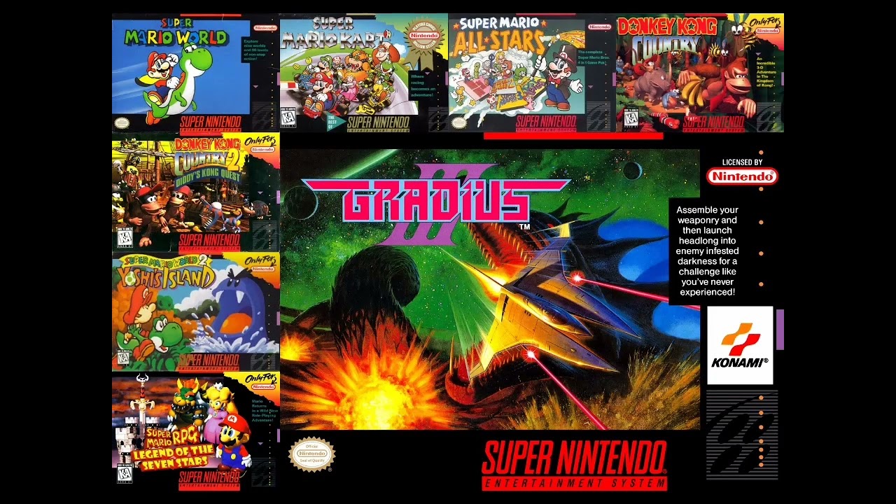 Gradius III (SNES) Music [REVERSE] - Konami Logo | Reverse VGM 
