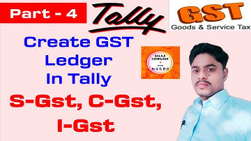 How to create GST Ledger in tally ERP 9 !! GST Ledger create (S-Gst,  C-Gst, I-Gst) in tally