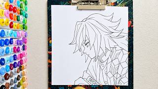 Obanai Iguro Coloring | Demon Slayer Coloring Book | Kimetsu no Yaiba