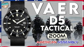 100% American Assembly! |  VAER D5 Tactical 42mm 200m Automatic Diver Unbox & Review