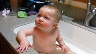 funny and cute babies laughing in sink compilation get ready to laugh hard