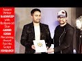 Rajdweep receiving award from Bollywood Superstar Aamir Khan for his script in Mumbai