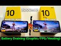 Realme 10 vs realme 10 pro pubg battery draining test  atul tech bazaar