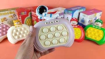 ❤️Satisfying ASTRONAUT Push Game Electric Pop It toys unboxing and review | ASMR Videos #hellokitty