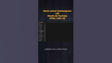 Menú Lateral Hamburguesa con diseño YouTube