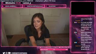 Chrissy Costanza singing Counting Stars on stream