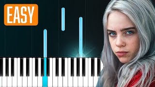 Video thumbnail of "Billie Eilish - "Ocean Eyes" 100% EASY PIANO TUTORIAL"