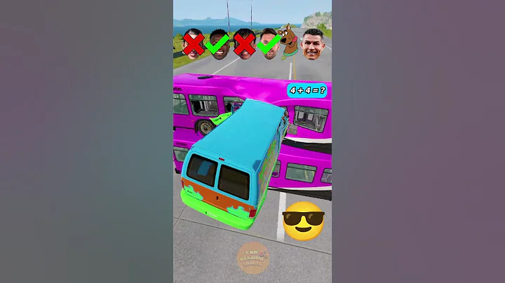 😎 CR7 vs Messi vs Lamine Yamal vs Vinicius JR vs ScoobyDoo vs Georgina Jump Challenge! #beamngdrive