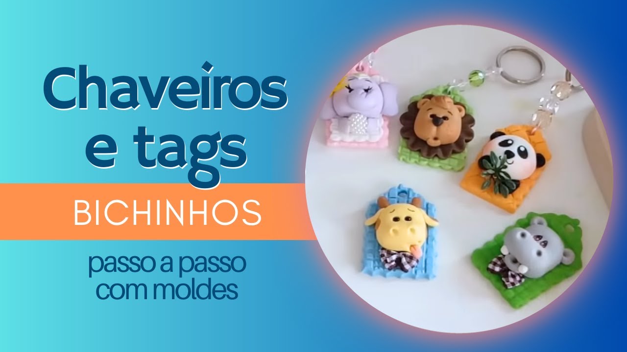 Chaveiros bichinhos -  Demostração de molde e passo a passo + dica de tag