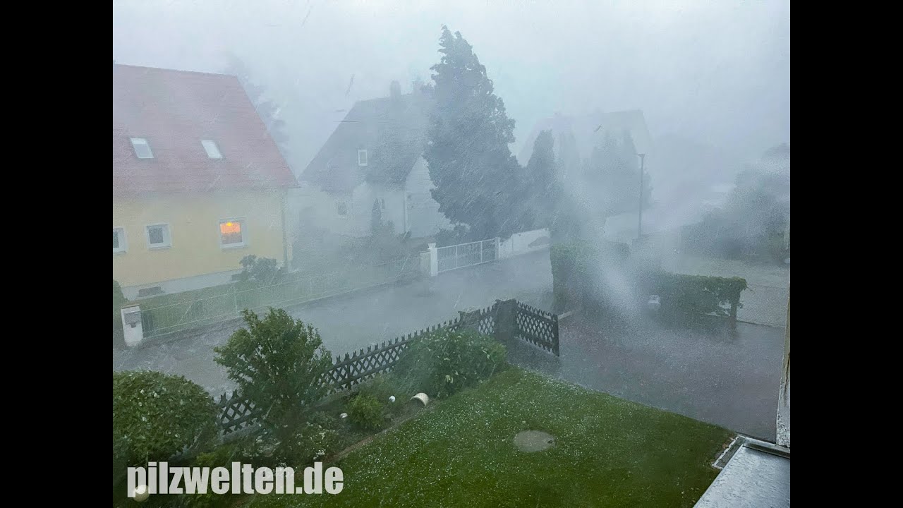 Schweres Unwetter in Oberbayern am 29.06.2021 | Downbursts | Hagel | Starkregen | Blitzeinschlag