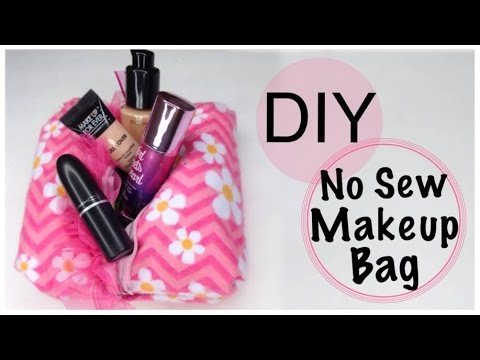 DIY Makeup Bag ♥ No Sew - YouTube