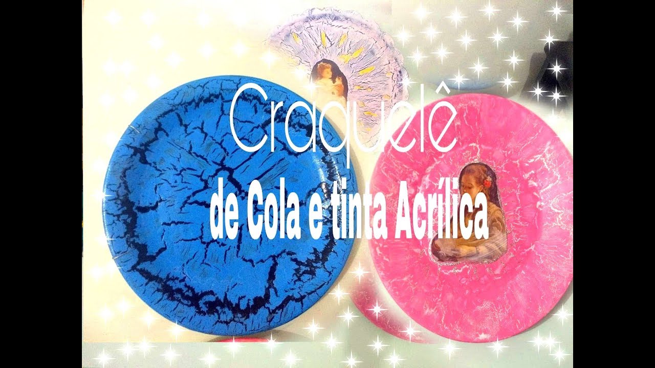 CRAQUELÊ DE COLA BRANCA E TINTA ACRÍLICA. (CASEIRO)