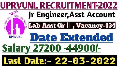 UPRVUNL Jr Engineer (Trainee), Asst Accountant, Chemist Gr II, Lab Asst Jobs 2022 – 134