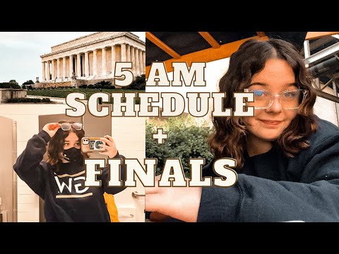 My 5 am finals routine // George Washington University