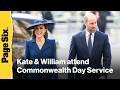Kate Middleton and Prince William attend Commonwealth Day ceremony