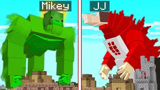 JJ GODZILLA vs MIKEY KINGKONG Attack The Village Battle in Minecraft (Maizen)