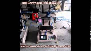 How to use Mini Flat Screen Printing Machine with Sliding Vacuum Table
