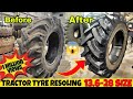 💥 Tractor Tyre Resoling ( Remold ) Hot  || 13.6-28 size | Tyre Engineer 💥