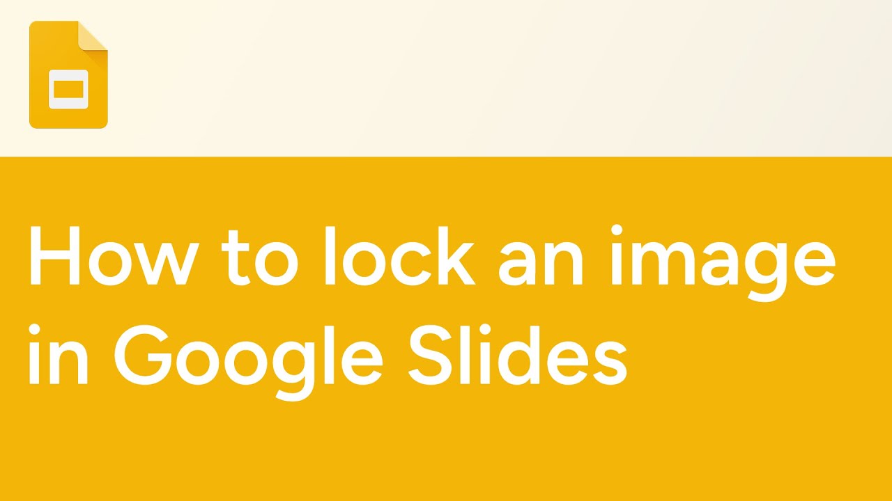 How to lock an image in Google Slides