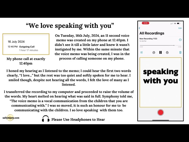 "We love speaking with you"