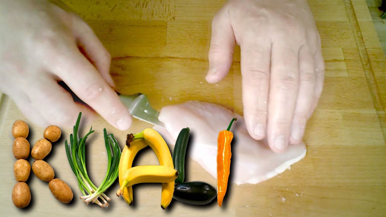 Butterflying a chicken breast - YouTube