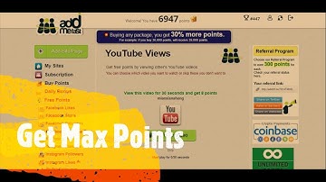 Maximum Points Viewing YouTube Videos on Addmefast