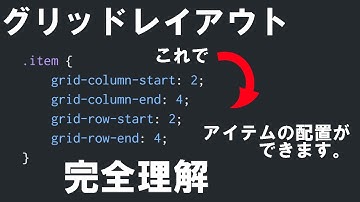 【CSSのグリッドレイアウト編】＃3 グリッドアイテムの配置方法！【grid-column-start, grid-column-end, grid-row-start, grid-row-end】