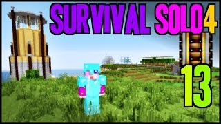 Minecraft SURVIVAL SOLO4 - 13 - Budujemy, budujemy :) Latarnia Morska - cz.3