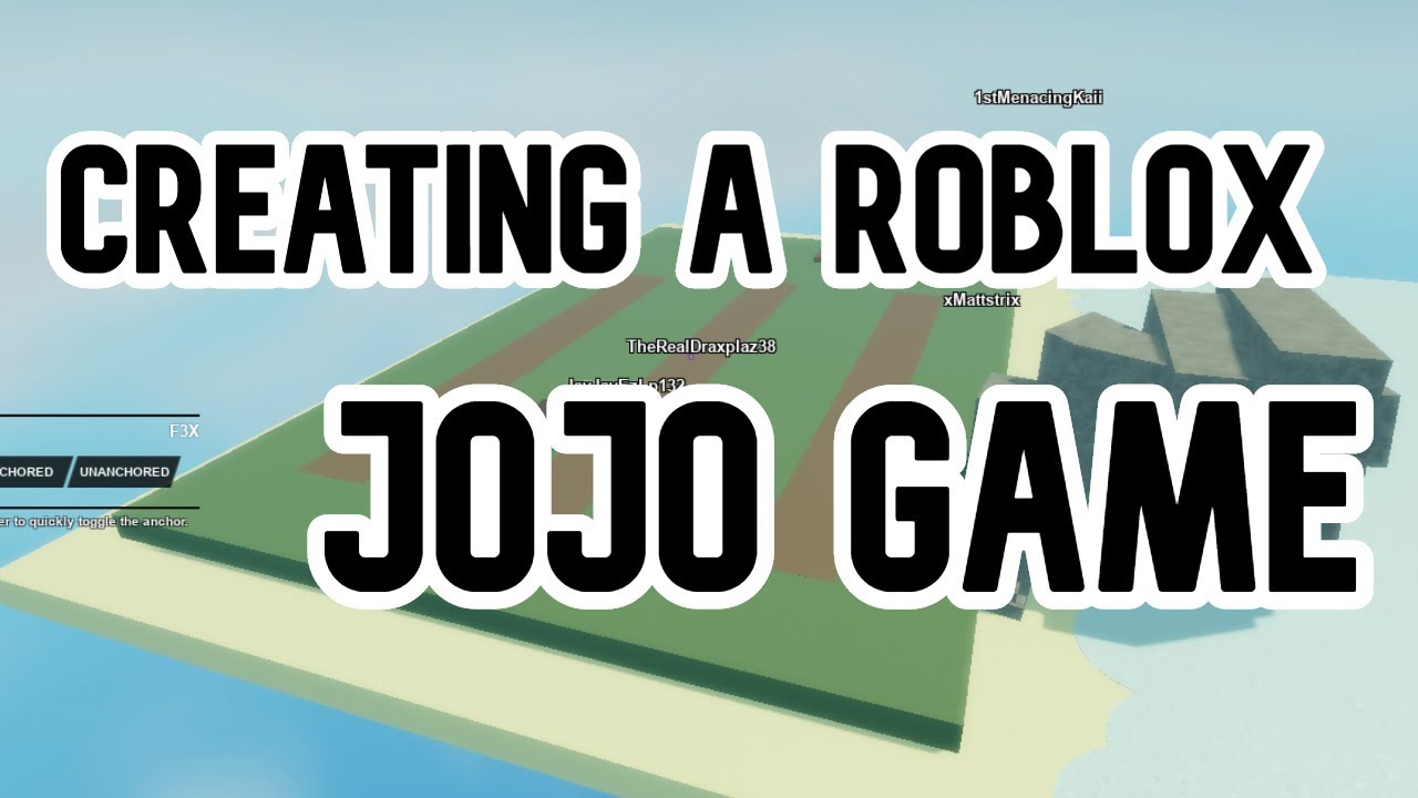 Live Creating A Roblox Jojo Game Youtube - cutis f3x roblox