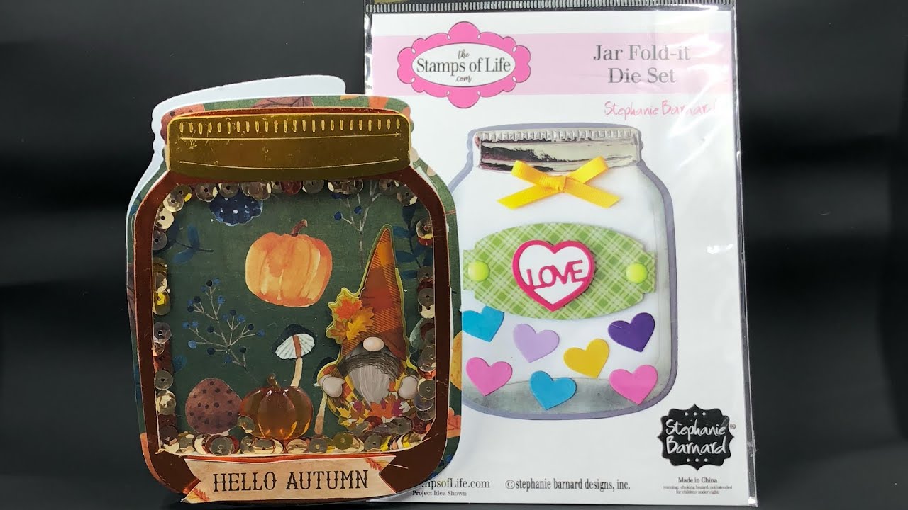 The Stamps of Life Jar A2 Fold it shaped card