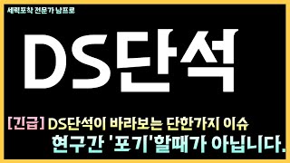 [DS단석 주가전망] 세력 움직였다! 매집 완료, 2배 급등 시나리오 공개! 기관·세력 매집 흐름 포착! 신공정 수요 확대 + 업황 반등 기대에 강력 모멘텀 확보! 급등 직전