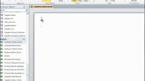 Opening and Viewing a Report Using Microsoft Access 2010