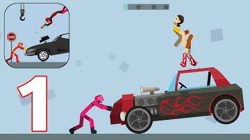 Stickman Break Ragdoll Bone Gameplay Walkthrough Level 1-20 (iOS,Android)