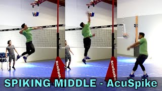 MIDDLE SPIKING WITH ACUSPIKE + SERVE RECEIVE | Volleyball Practice (9-22-20)