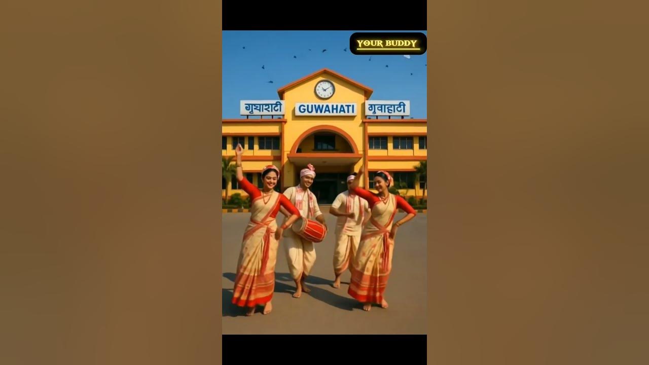 Bihu Dance at Guwahati Railway Station | Assamese Traditional Dance Performance Bihu Dance at Guwahati Railway Station | Assamese Traditional Dance Performance