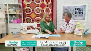 Mariner's Compass Ruth Robin and Curvy Windmills Cushion Demonstrated by Emma Bradford Feb 2nd 2019