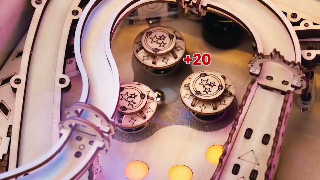 Robotime ROKR 3D Pinball for Kid Adults Family Party Machine Vintage