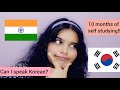    indian speaks korean  10 months self study update  learn korean  read description