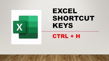 Microsoft Excel Shortcut Keys In 1 Minute | Ctrl+H