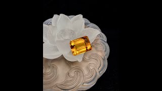 Batu Crystal Citrine Quartz Cutting Top Quality 16x12x9.5mm F860