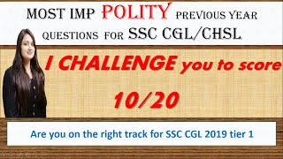 Polity Previous Year SSC CGL CHSL questions