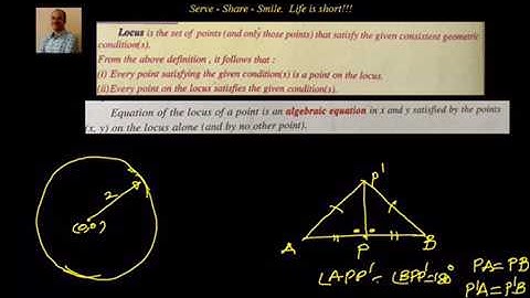 Coordinate Geometry: Locus of a point - Concept
